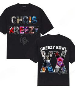 Breezy Bowl XX Legacy Shirt – Double-Sided R&B Tour Graphic Tee with Album Collage, Black Culture Fanwear