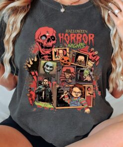 Vintage Horror Night Comfort Colors Shirt, Retro 90s Halloween Movies, Halloween Vibes Tee, Horror Movies Characters Shirt, Halloween Shirt