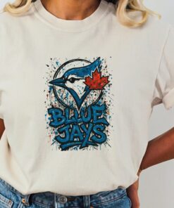 Toronto Blue Jays Shirt, Baseball Canada Maple Leaf Graffiti Art Tee, Urban Style Bird Top, Unisex Fan Gift T-Shirt