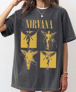 Nirvana T-Shirt, Vintage Band Tee, 90s Rock Music Shirt, Grunge Shirt, Distressed Unisex Top