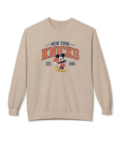 Vintage 90s New York Knicks Shirt, Collab Mickey Mouse Crewneck Sweatshirt, Retro NBA Basketball Pullover, Unisex Game Day Apparel