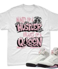 Queen Shirt To Match Jordan 5 Soft Pink, Jordan 5 Soft Pink Sneaker Mactching T-Shirt, Jordan Match Tee, AJ Soft Pink Sneaker Match Top