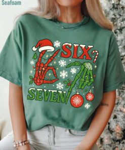 Six Seven Comfort Colors Tshirt: 6-7 7-6 George Washington, Christmas Skeleton Shirt