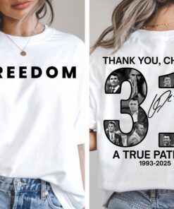 Stand For Truth Tee, Charlie Kirk, American Flag Cotton Shirt