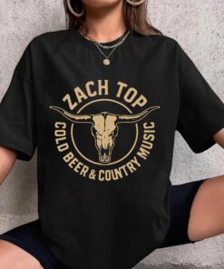 Zach Top Cow Skull Shirt, Zach Top 90s Vintage Shirt, Zach Top Fan Gift, Zach Top Tour 2025 Merch