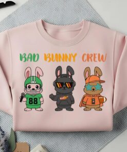 Funny Naugty Bunny Crew Football T-Shirt, Game Day Humor Shirt, Sport Lover Tee
