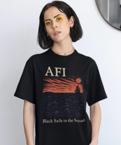 AFI Black Sails In The Sunset Unisex Softstyle T-Shirt, Throwback Punk Gift for Him and Her, Vintage Band Tee, Alternative Music Apparel