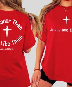 Jesus and Charlie Kirk Red Freedom Shirt 2-Sided We Wear Red Oct 14th American Hero Tee, HPBD Charlie Shirt, A True Patriot