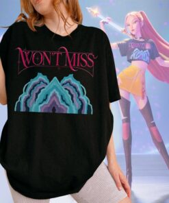 Huntrix Mira Hunter Won’t Miss T-Shirt, Kpop Demon Hunter Tee, Mira Rumi Joey Inspired Huntrix Shirt, Funny Kpop Graphic Top