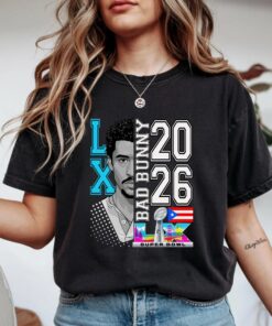 Bunny Super Bowl 2026 Shirt, Puerto Rican Football Tee, Halftime Show Game Day Top, Benito Bowl Fan Gift, BB T-Shirt