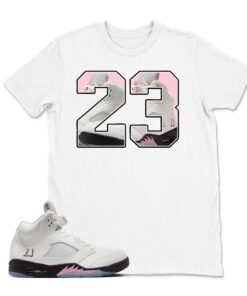 Jordan 5 Medium Soft Pink 35th Anniversary Matching Sneaker T-Shirt, Sneakerhead Outfit Shirt