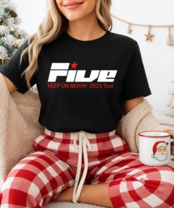 Vintage FIVE Boyband T-Shirt, 90s Keep On Moving Tour Shirt, Unisex Adults Kids Tee