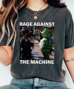 Portland Frog Protest Rage Against The Machine Unisex T-Shirt, I Stand With Frog, Resist Portland Frog Shirt