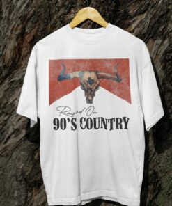 Distressed vintage style raised on 90s country tshirt, oversized country concert shirt, western cowgirl style t-shirt, nashville girls trip
