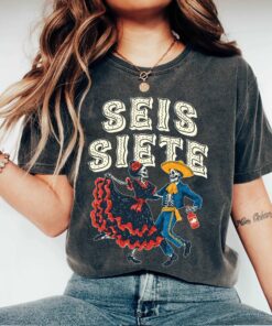 Seis Siete 67 Shirt, Dancing Skeleton Tee, Spooky Season, Mexican Fiesta T-Shirt, 6 7 Couples Costumes, Halloween Skeleton, Viral Meme Gift