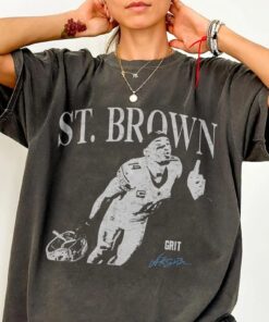 Amon-Ra St. Brown Vintage T-Shirt, Amon-Ra St. Brown Game Day Shirt, Football Tee