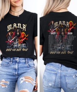 Mana Band Tour 2025 T-Shirt, Maná Vivir Sin Aire Tour 2025 Shirt, Latin Rock Mana Tee, Maná Fan Gift, Mana Merch, Concert Mana Top