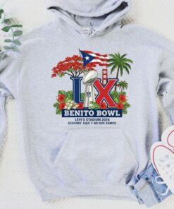 Benito Bowl Bad Bunny Sweatshirt, Super Bowl Bunny LX Shirt, Puerto Rico Music Gift, Here For The Benito Bowl Unisex Tee