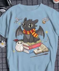 Toothless Shirt, Toothless Dragon Wizard T-Shirt, HP Tee, HTTYD Top, Dragon Witch Inspired Shirts, Gifts