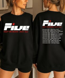 Five Boy Band Sweatshirt | Unisex 2025 UK Tour Jumper | Retro 90s Pop Music Sweater | Boyband Concert Merch | Fan Gift for Him or Her
