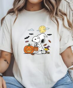 Snoopy Halloween Shirt, Snoopy Ghost Costume Tshirt, Fall Graphic Tee, Vintage Snoopy Pumpkin Shirt, Funny Halloween Top, Autumn Gift