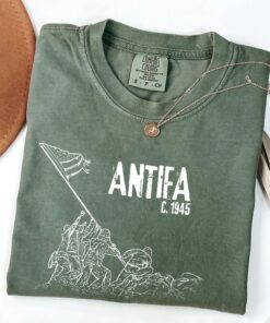 ANTIFA c. 1945 T-Shirt, Patriotic Anti-Fascist Liberty Tee, Anti Fascist Political Shirt
