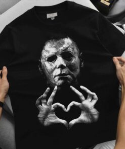 90s Horror Movie Shirt, Michael Heart Hands T-Shirt, Funny Halloween Tee, Horror Movie Shirt, Horror Character, Scary Movie, Horror Top