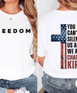 You can't silence us all Charlie Kirk Shirt, Political Gift, Charlie Kirk T Shirt, Christian Conservative Tshirt,Patriotic American Flag Tee