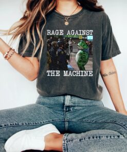 Rage Against The Machine Shirt, Porland Frog Anti Fascism T-Shirt, Portland Frog Protest Resist Tshirt, Anti ICE Top, Anti Trump Tee
