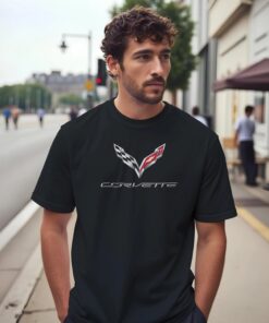 Corvette Logo Shirt, Chevrolet Chevy Corvette Logo T-Shirt, Classic Car Enthusiast Tee, Gift for Car Lovers, Sports Car Apparel