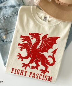 Fight Fascism Unisex T-Shirt, 3 Headed Dragon Tee, Anti Fascist Shirt, Political Protest, Leftist Resistance, Not My President
