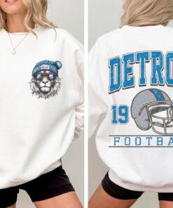 Vintage Detroit Football Sweatshirt, Mascot Game Day Tee