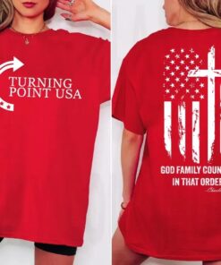 Charlie Kirk Shirt, God Family Country In That Order T-Shirt, This is the Turning Point USA Tee