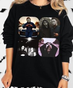 Michael Myers & Ghostface Collage Halloween T-Shirt, Sweatshirt & Hoodie