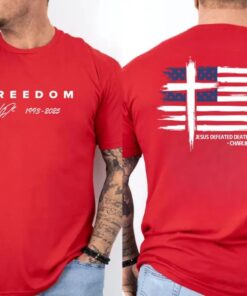 CF® Wear Red on 14th Oct 1993 for Charlie Kirk T-Shirt, Memorial American Hero Freedom, HPBD Charlie, Jesus Defeated Death So You Can Live