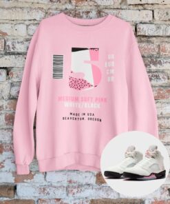 Sneaker Label Jordan 5 Medium Soft Pink Matching Crewneck Sweatshirt