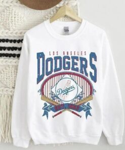 Vintage Los Angeles Dodgers Crewneck Sweatshirt, Retro Baseball Pullover