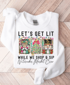 Matching Christmas Shopping Trip Sweatshirt, Funny Holiday Market Pullover, Festive Bestie Shirt, Nutcracker Crew, Girls Weekend Tee