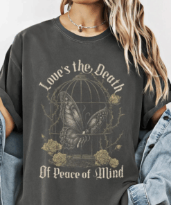 Butterfly Shirt, Dark Romance T-Shirt, Gothic Fashion, Vintage Tee, Gothic Tee, Gift Top