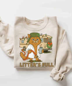 Christmas Shitters Full Cat Sweatshirt, Vacation Eddie Meow Christmas Griswold Holiday Sweater, Funny Kitty Cat Xmas Crewneck, Festive Kitten