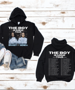 Monica And Brandy Tour The Boy Is Mine Spotify Hoodie, Monica And Brandy Concert Sweatshirt (Front and Back)