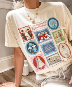 Retro White Christmas Movie Stamps T-Shirt, Haynes Sisters Shirt, Christmas White Movie 1954 Inspired Tee