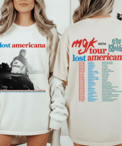 MGK Lost Americana Tour Shirt, Machine Gun Kelly Merch, Wiz Khalifa Concert Tee