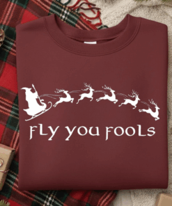 Fly You Fools T-Shirt, The Wizard Shirt, LOTR Sweatshirt, LotR Hoodie, Lotr Gift