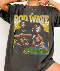 Rod Wave The Redemption Experience Tour 2025 Shirt, Retro Rod Wave Bootleg Rap T-Shirt, R&B Concert Merch, Streetwear, Apparel Tee Tour