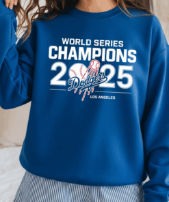 MLB Champions 2025 Dodgers Retro Sweatshirt, Vintage Baseball Graphic Tee
