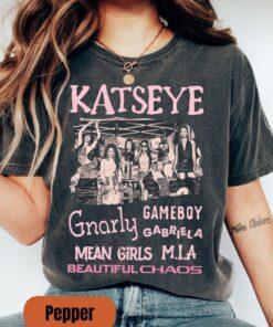 Vintage Katseye Gnarly Shirt, Beautiful Chaos Eyekon Kpop Fan Merch, Gabriela Unisex Cotton Tee, Summer Harajuku Aesthetic Graphic Shirt