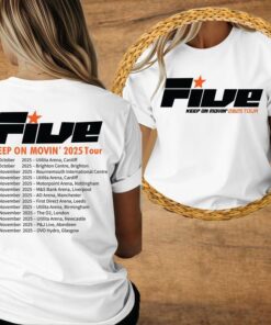 Keep on Movin 2025 Tour Tshirt, Five Boy Concert T shirt, Everybody Get up Five Boy Keep on Movin Concert Tshirt