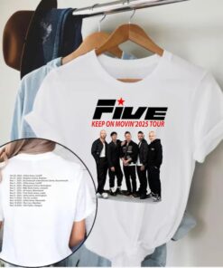 FIVE Keep On Movin' 2025 Tour Boy Band T-Shirt – Concert Merch Top