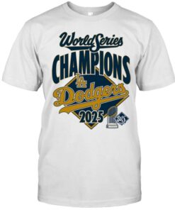 Los Angeles Dodgers 2025 World Series Champions Locker Room Shirt, Official MLB Baseball Victory Tee